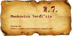 Maskovics Terézia névjegykártya