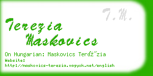 terezia maskovics business card